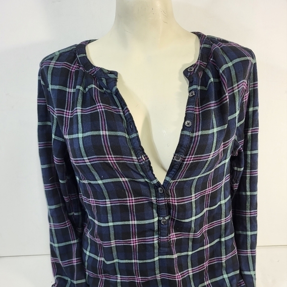 Lucky Brand Plaid Button Up Blouse - Picture 2 of 5